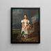 Portrait of a young girl on the beach - Alexandre-Jean Dubois-Drahonet — framed artwork on a wall