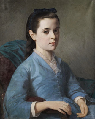 Portrait of a Girl - Alexandre-Louis Leloir — artwork view