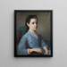 Portrait of a Girl - Alexandre-Louis Leloir — framed artwork on a wall