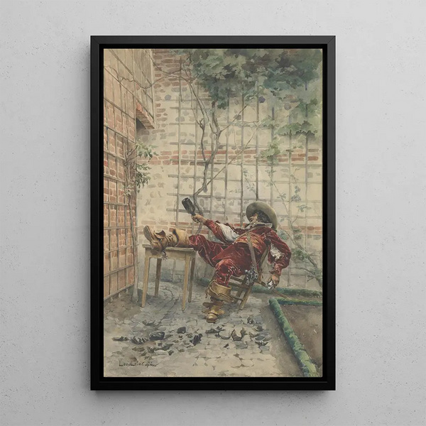 Dans ses verres - Alexandre-Louis Leloir — framed artwork on a wall