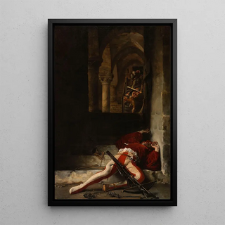 Reproduction of the painting The Ambush - Alexandre-Louis Leloir