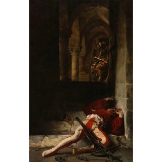 Reproduction of the painting The Ambush - Alexandre-Louis Leloir