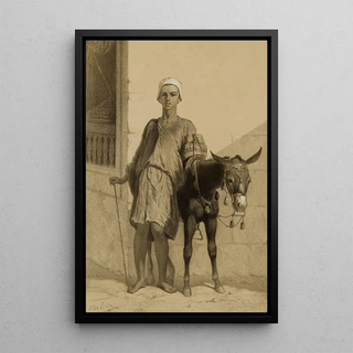 A donkey driver - Alexandre Bida — framed artwork on a wall