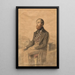 Portrait of Alfred de Musset 1810-1857 - Alexandre Bida — framed artwork on a wall
