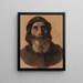 Tête de moine barbu - Alexandre Bida — framed artwork on a wall