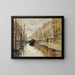 Le boulevard Haussmann during the 1910 floods - Alexandre Bloch — framed artwork on a wall