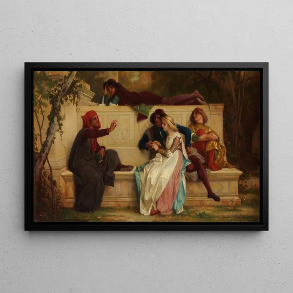 Florentine Poet Painting - Alexandre Cabanel — framed artwork on a wall