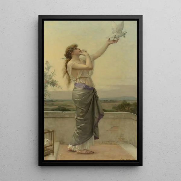 The messenger of love - Alexandre Cabanel — framed artwork on a wall