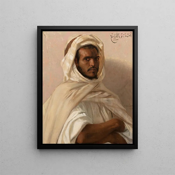 Portrait of a North African - Alexandre Cabanel — framed artwork on a wall