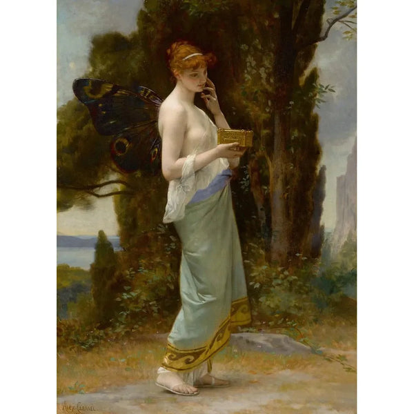 Psyche - Alexandre Cabanel — framed artwork on a wall