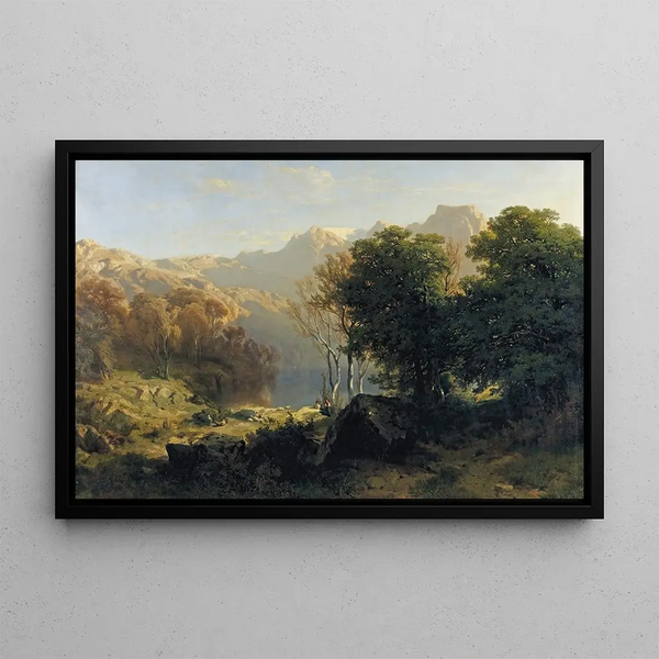 Lake Lucerne - Alexandre Calame — framed artwork on a wall