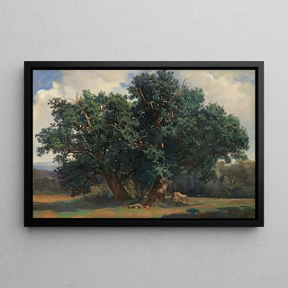 Alexandre Calame - Landscape With Oak Trees.webp