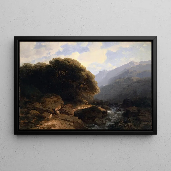 Souvenirs de Sallanches - Alexandre Calame — framed artwork on a wall
