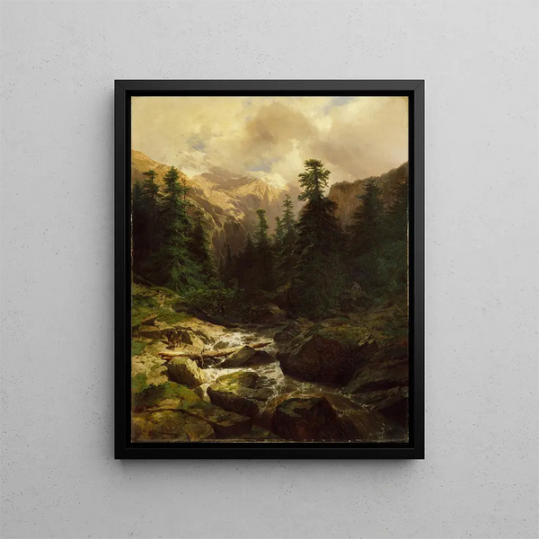 Souvenir de Rosenlaui Suisse - Alexandre Calame — framed artwork on a wall