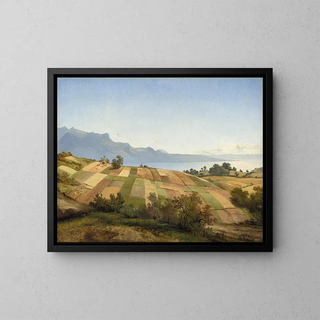 Swiss landscape painting - Alexandre Calame — framed artwork on a wall