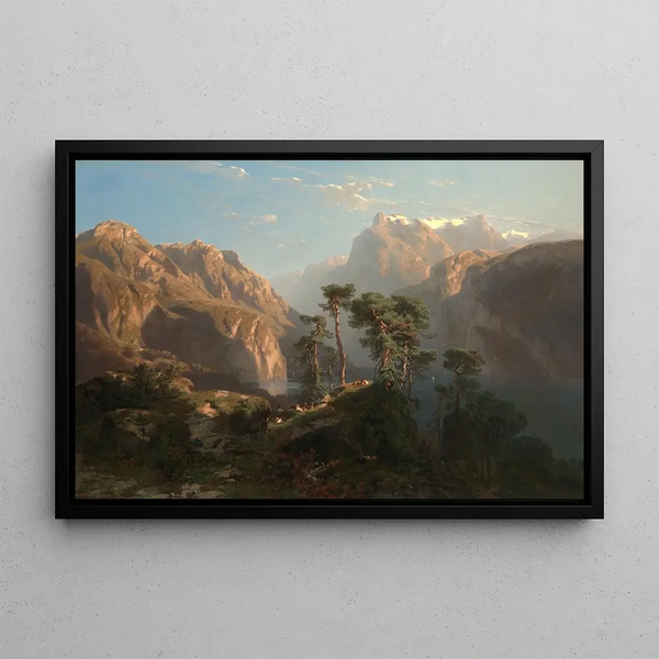 Lac des Quatre-Cantons - Alexandre Calame — framed artwork on a wall