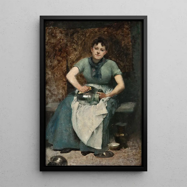 The Servant - Alexandre Falguière — framed artwork on a wall