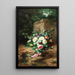 Reproduction of the painting Flowers near an ancient fountain - Alexandre Gamba de Preydour