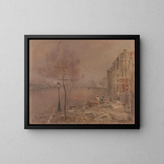 Boulevard Berthier in the evening - Alexandre Gaston Guignard — framed artwork on a wall