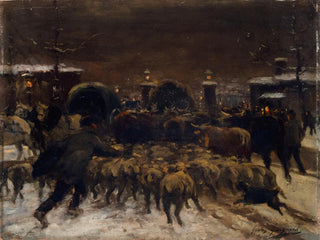 Entre des troupeaux à Paris - Alexandre Gaston Guignard — artwork view
