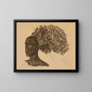 Aboura - Alexandre Iacovleff — framed artwork on a wall