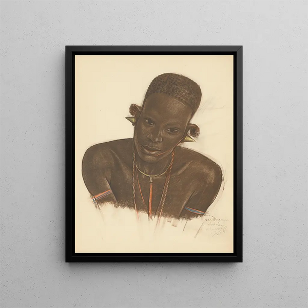 Drawings and paintings of Africa pl. 43 - Alexandre Iacovleff — framed artwork on a wall