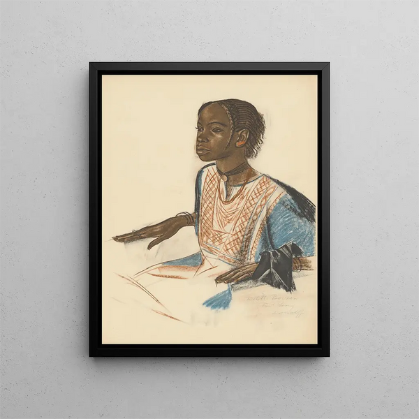Drawings and paintings of Africa pl. 5 - Alexandre Iacovleff — framed artwork on a wall
