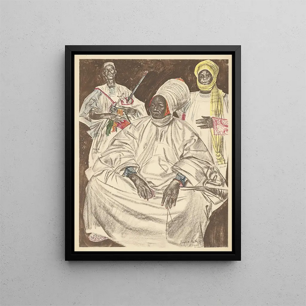Drawings and paintings of Africa pl. 9 - Alexandre Iacovleff — framed artwork on a wall