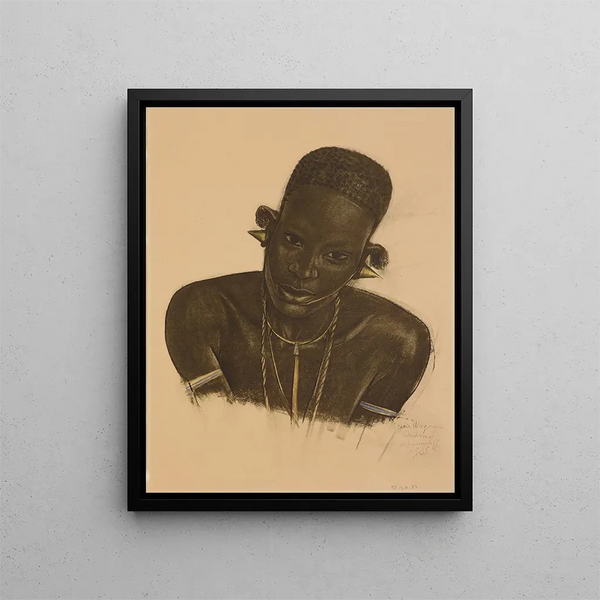 Femme M'Gogo Dodoma - Alexandre Iacovleff — framed artwork on a wall