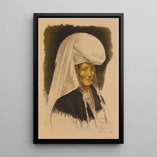 Reproduction of the painting Woman from Kyrgyz Soubashi - Alexandre Iacovleff