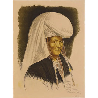 Reproduction of the painting Woman from Kyrgyz Soubashi - Alexandre Iacovleff