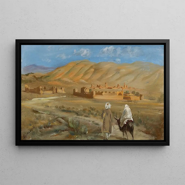 in the Afghan desert - Alexandre Iacovleff — framed artwork on a wall