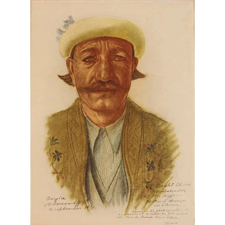 Reproduction of the painting L'Ambassador of Mir de Hounza to the Kachgar Government - Alexandre Iacovleff