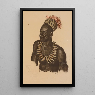 Louacho chef Wagenia Stanleyville - Alexandre Iacovleff — framed artwork on a wall