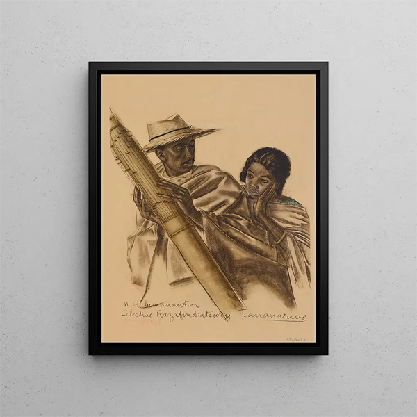 Musicians Malgaches Tananarive - Alexandre Iacovleff — framed artwork on a wall