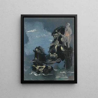 Mythological scene painting - Alexandre Iacovleff — framed artwork on a wall