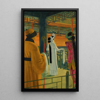 Opera at Beijing - Alexandre Iacovleff — framed artwork on a wall