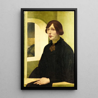 Portrait Painting of Irene Von Radlov - Alexandre Iacovleff — framed artwork on a wall