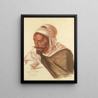 Portrait of Mohamed ben Jellul - Alexandre Iacovleff — framed artwork on a wall