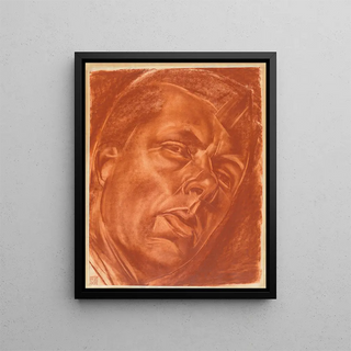 Portrait of Boris Grigoriev - Alexandre Iacovleff — framed artwork on a wall