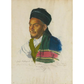Reproduction of the painting Portrait Painting of Haji Mohamed Hachem - Alexandre Iacovleff