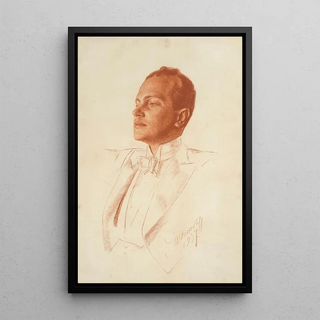 Portrait of conductor Antal Dorti - Alexandre Iacovleff — framed artwork on a wall