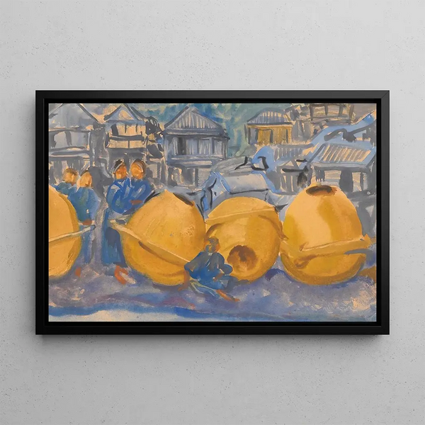 Pots de riz - Alexandre Iacovleff — framed artwork on a wall