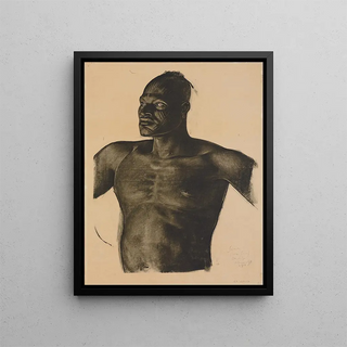 Sara Le Pisteur Bahr Ouandja - Alexandre Iacovleff — framed artwork on a wall