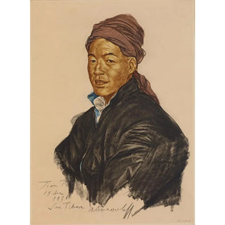 Reproduction of the painting Tien-Po Painting Guide to the Mission between Hami and Souchow - Alexandre Iacovleff