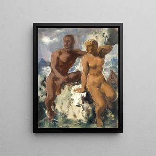 Triton and Nereid Capri - Alexandre Iacovleff — framed artwork on a wall