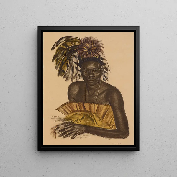 Chef tuba Matchaga Niangara Haut Ouelle - Alexandre Iacovleff — framed artwork on a wall