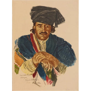 Reproduction of the painting A Notable Afghan Guirichk - Alexandre Iacovleff