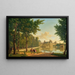 Henri VI and Sully in front of the Royal Castle of Fontainebleau - Alexandre Louis Robert Millin du Perreux — framed artwork on a wall