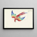 Parrot looking down - Alexandre Lunois — framed artwork on a wall